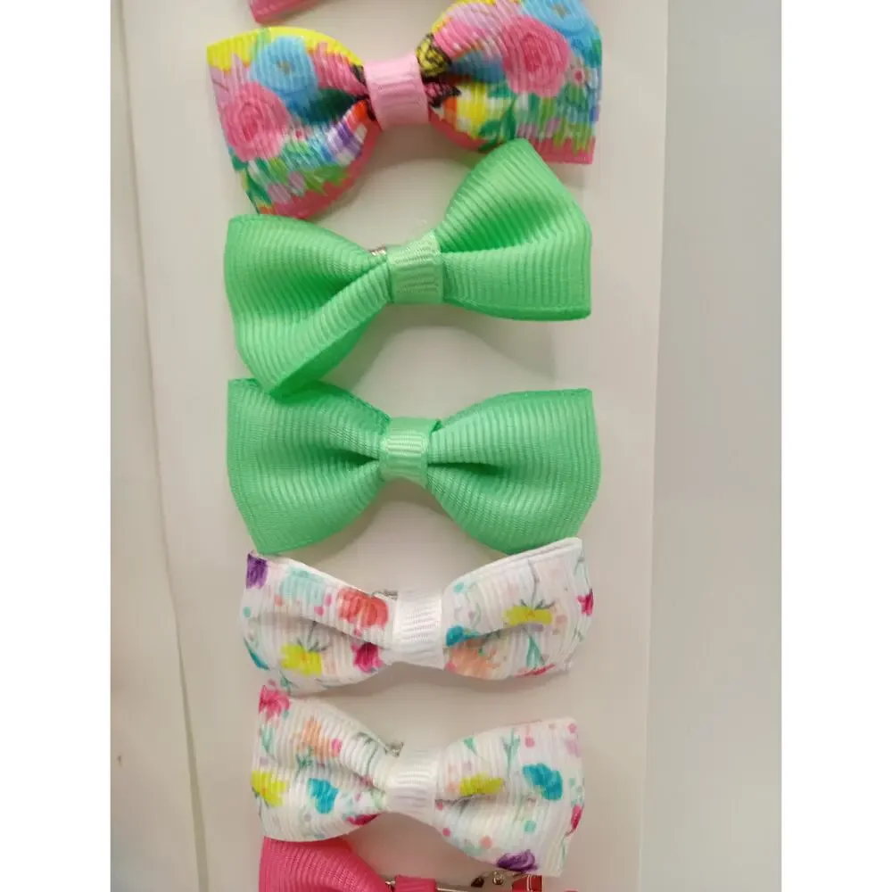 10 Pairs of Bows for Baby Toddler Girls Multiple Colors & Patterns 1025
